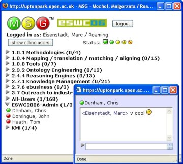 MSG deployment for ESWC2006 showing conference 